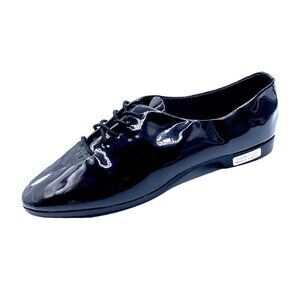 Freed of London Patent Leather Dance Shoes Flex Ballroom Jazz Tie UK 6.5 US 7.5